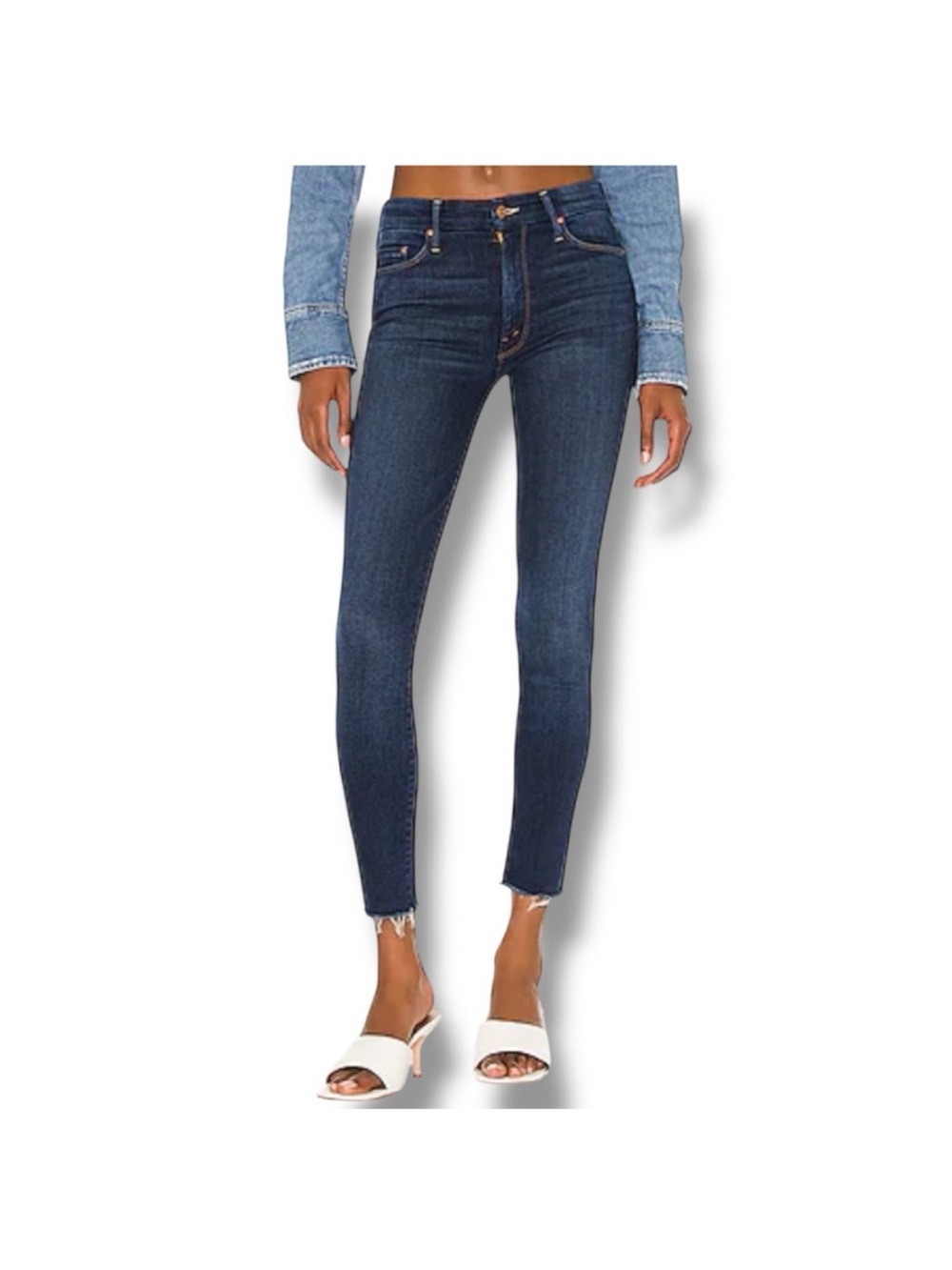 MOTHER high waisted looker ankle fray home movies Size 25’